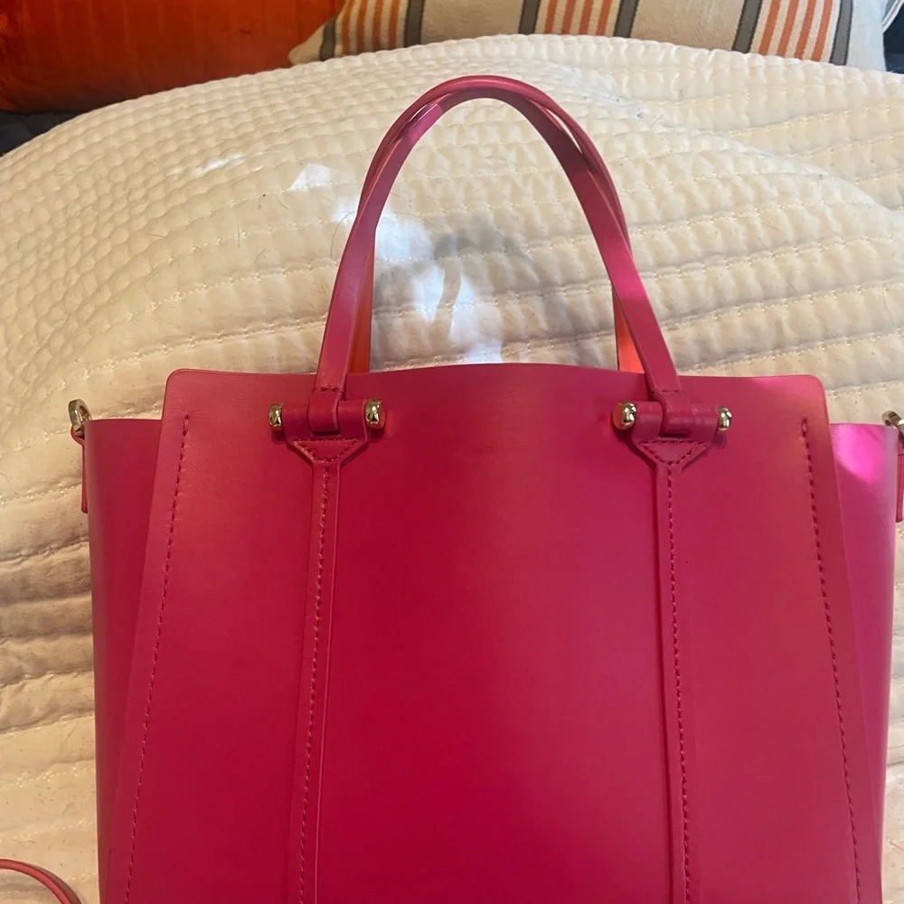 kate spade hot pink leather tote SMALL